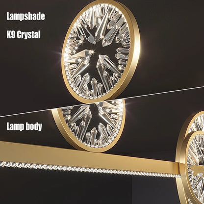 Lustre Anneau Cristal LED – Suspension Circulaire Or &amp; Cristal K9 | Modern Ring Chandelier