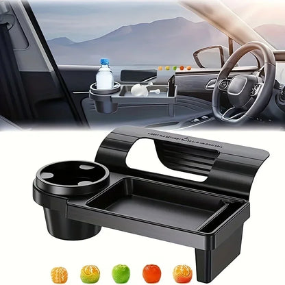 Organisateur Portière Voiture – Porte-Gobelet, Slot Téléphone &amp; Rangement | Noir