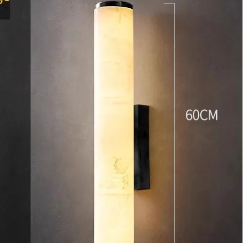 Applique Murale Style Pierre &amp; Marbre – Design Moderne – Noir ou Or – H30 à H60cm