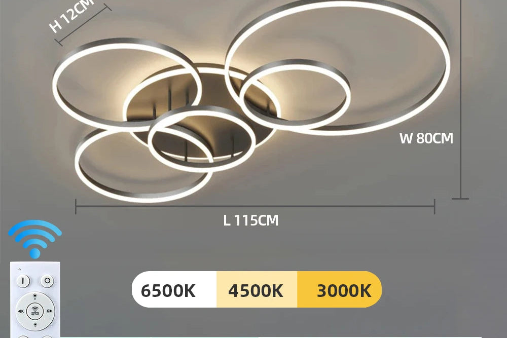 Lustre Ceiling Chandelier Dimmable Ceiling Lamp LED Pendant Light Decoration Lamps for Living Study Room Bedroom Indoor Lighting