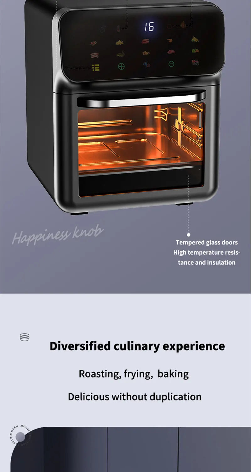 Friteuse à Air 10L – Grande Capacité, Cuisson 360°, Sans Huile, Multifonction