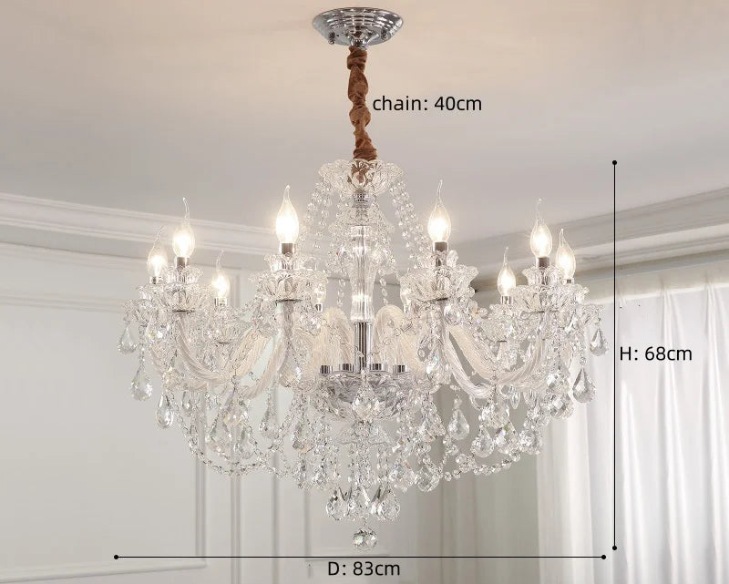Lustre Cristal Français E14 – Suspension &amp; Applique Murale, 6 à 18 Lumières | French Crystal Chandelier