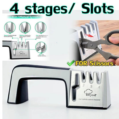 Aiguiseur de Couteaux Professionnel – 3 ou 4 Étapes, Diamond/Céramique/Tungstène