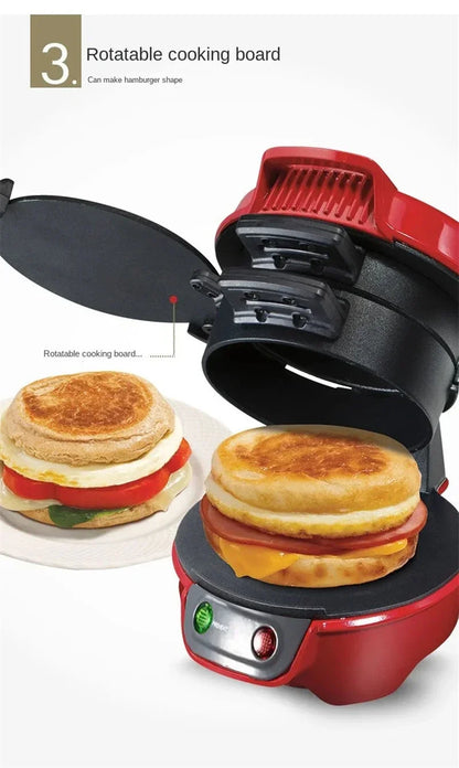 Machine à Sandwich &amp; Burger 220V – Petit‑Déjeuner Rapide – Anti‑adhésive &amp; Compacte