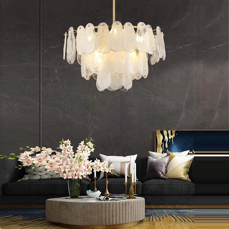 Lustre Suspendu Verre Fumé | Lampe LED Moderne