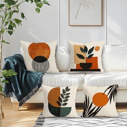 Housse de Coussin Géométrique Abstrait – À l’Unité ou Lot de 4 | 40, 45 &amp; 50cm