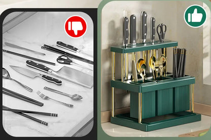 Porte-Couteaux Multifonction &amp; Organisateur d&