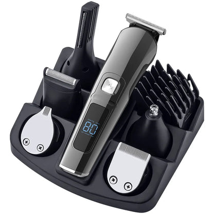 Tondeuse Multifonction 6-en-1 – Barbe, Corps, Waterproof | Rechargeable USB