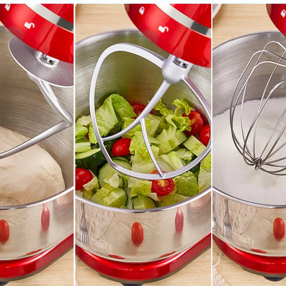 BioloMix 6L Stand Mixer – 1200W, 6 Speeds, Quiet, Whisk / Dough Hook / Beater