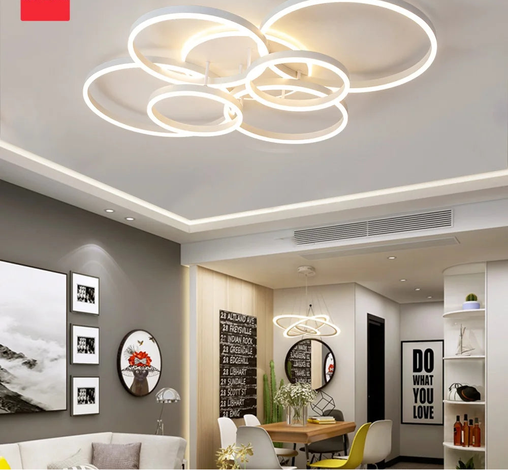 Lustre Ceiling Chandelier Dimmable Ceiling Lamp LED Pendant Light Decoration Lamps for Living Study Room Bedroom Indoor Lighting