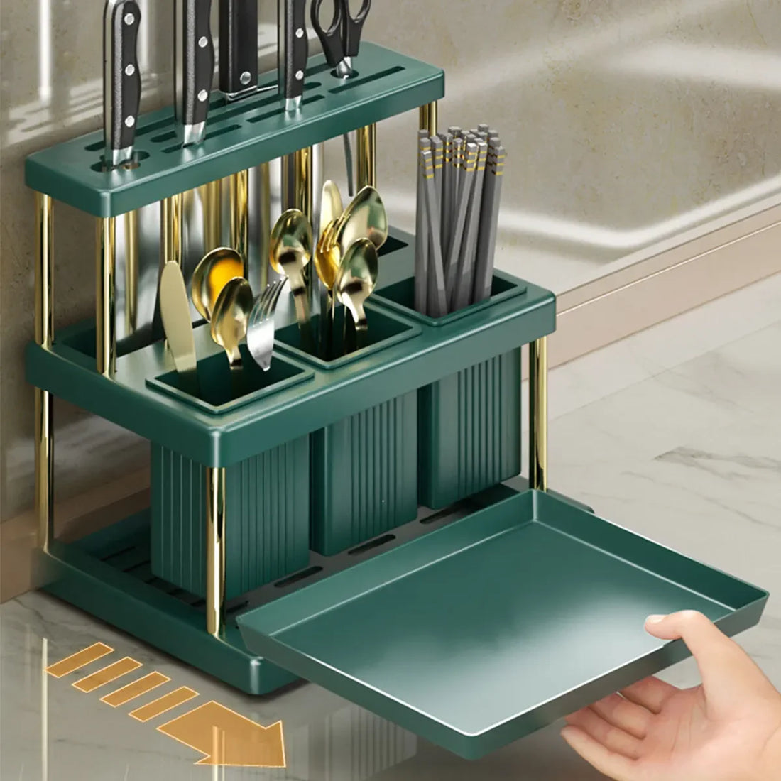 Porte-Couteaux Multifonction &amp; Organisateur d&