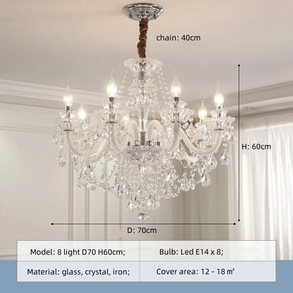 Lustre Cristal Français E14 – Suspension &amp; Applique Murale, 6 à 18 Lumières | French Crystal Chandelier