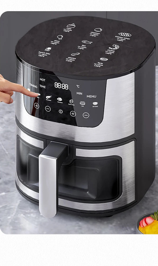 Friteuse à Air Chaud 7L – Sans Huile, Multifonction, Inox | 1400W