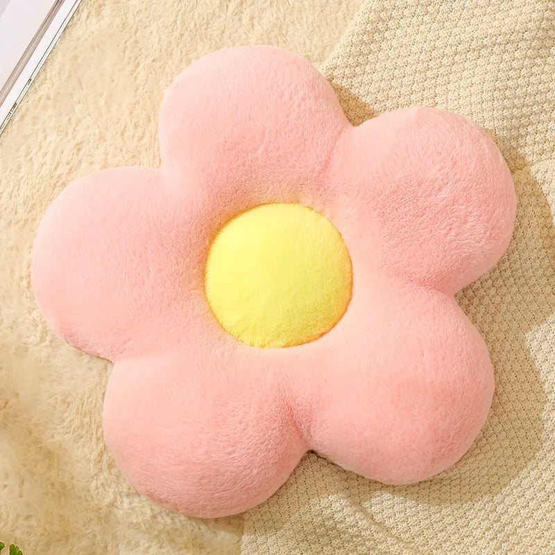 Coussin Décoratif Forme Fleur 🌸 | Plush Doux – 5 Coloris – 35x35 &amp; 50x50 cm