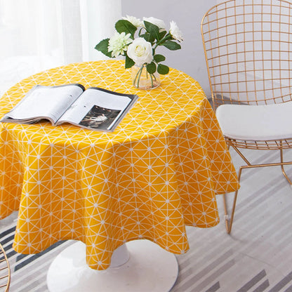 Nappe Ronde Nordique 🌿 | Coton Lin Lavable – 4 Coloris – 120 &amp; 150 cm – Mariage, Fêtes