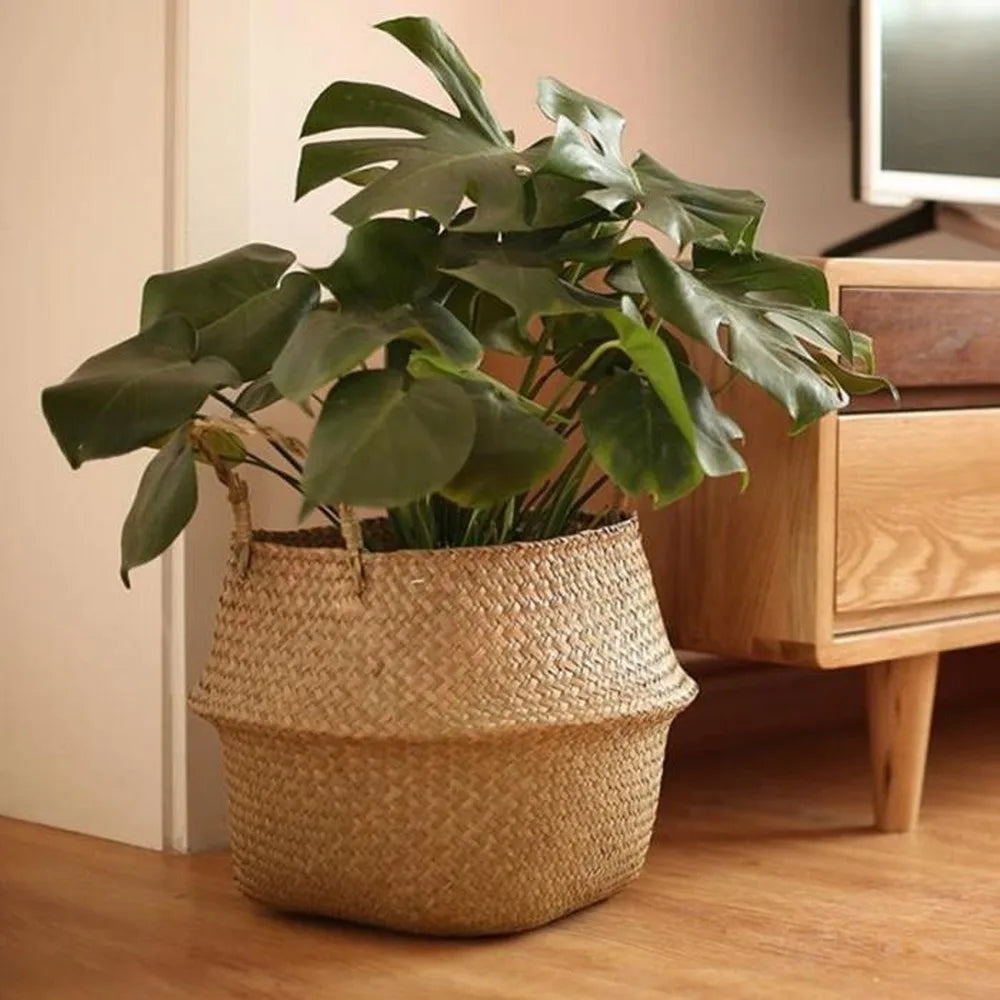 Panier en Osier Tressé 🧵 | Rangement &amp; Déco – Cache-Pot, Jouets, Salle de Bain