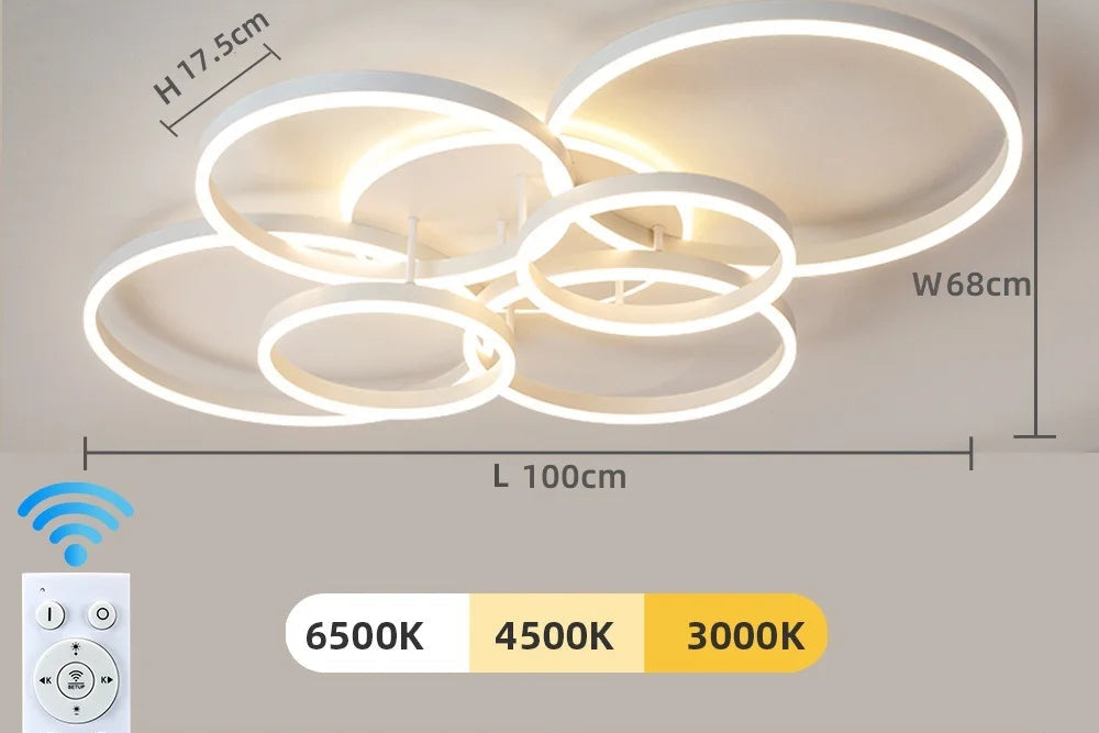 Lustre Ceiling Chandelier Dimmable Ceiling Lamp LED Pendant Light Decoration Lamps for Living Study Room Bedroom Indoor Lighting