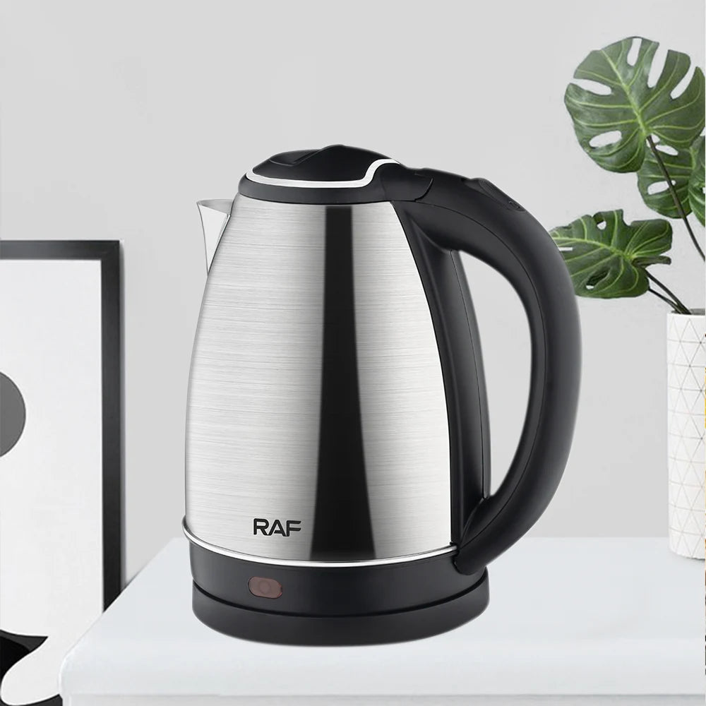 Bouilloire Électrique Inox 2L – 1500W, Thermostat, Sifflet | Thé &amp; Café