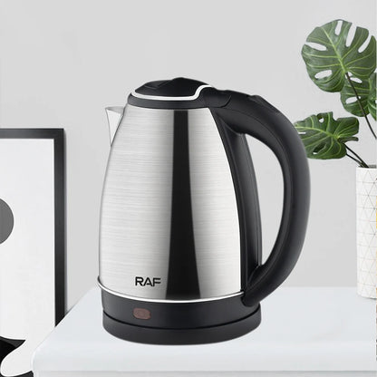 Bouilloire Électrique Inox 2L – 1500W, Thermostat, Sifflet | Thé &amp; Café