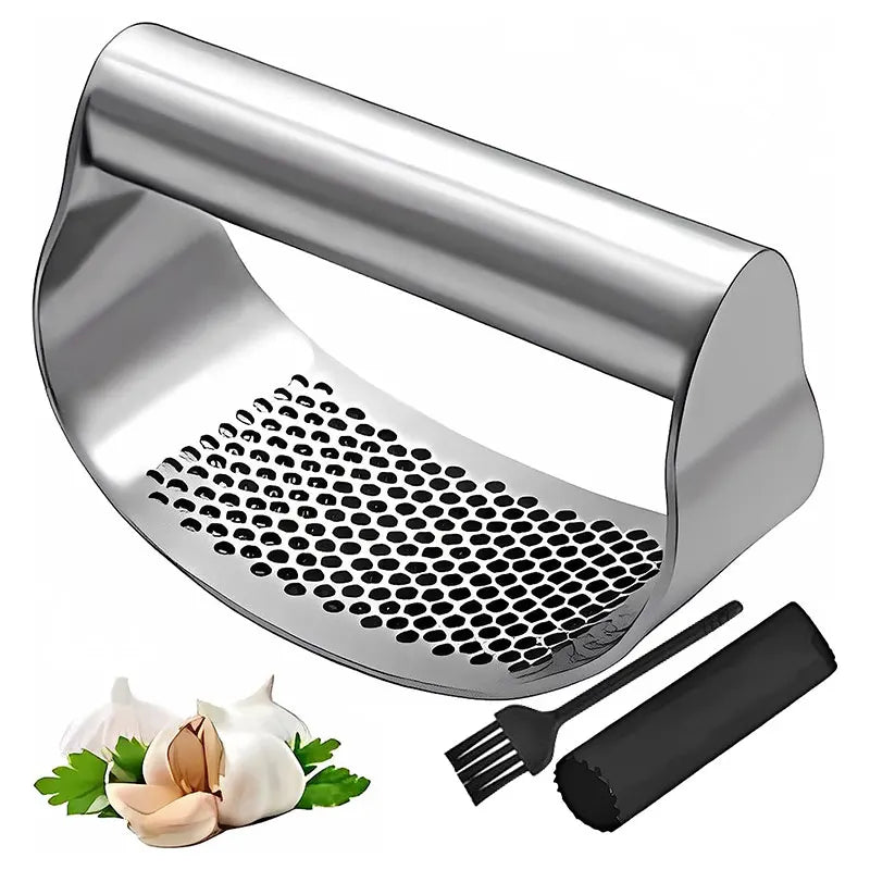 Presse-Ail Inox Premium – Manuel, Ergonomique &amp; Facile à Nettoyer