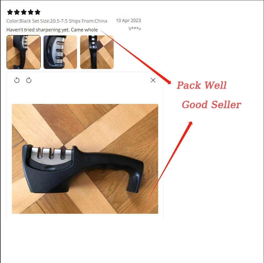 Aiguiseur de Couteaux Professionnel – 3 ou 4 Étapes, Diamond/Céramique/Tungstène