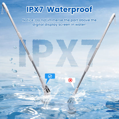 Brosse Électrique de Nettoyage Sans Fil – Télescopique 33-128cm, IPX7 | 13 Têtes