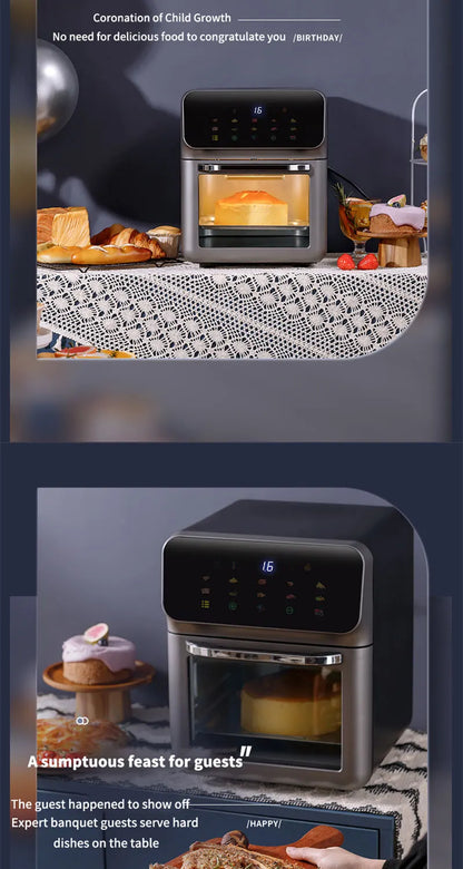 Friteuse à Air 10L – Grande Capacité, Cuisson 360°, Sans Huile, Multifonction
