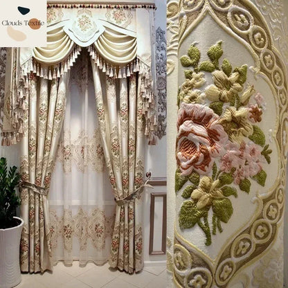 Rideau Occultant Jacquard Luxe 🪩 | Style Européen Brodé – Salon, Chambre – Sur Mesure