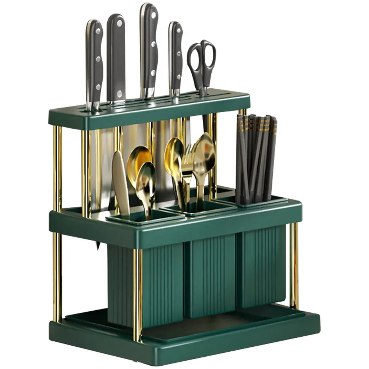 Porte-Couteaux Multifonction &amp; Organisateur d&