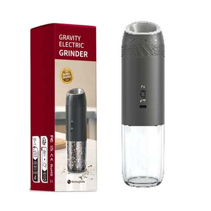 Electric Salt &amp; Pepper Grinder – Integrated LED, Automatic Gravity, Rechargeable – 1 or 2 pieces