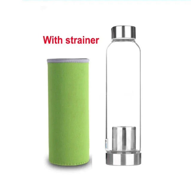 Bouteille en Verre Sport Upors – 360ml / 550ml, Portable, Anti‑Fuite, Style Transparent